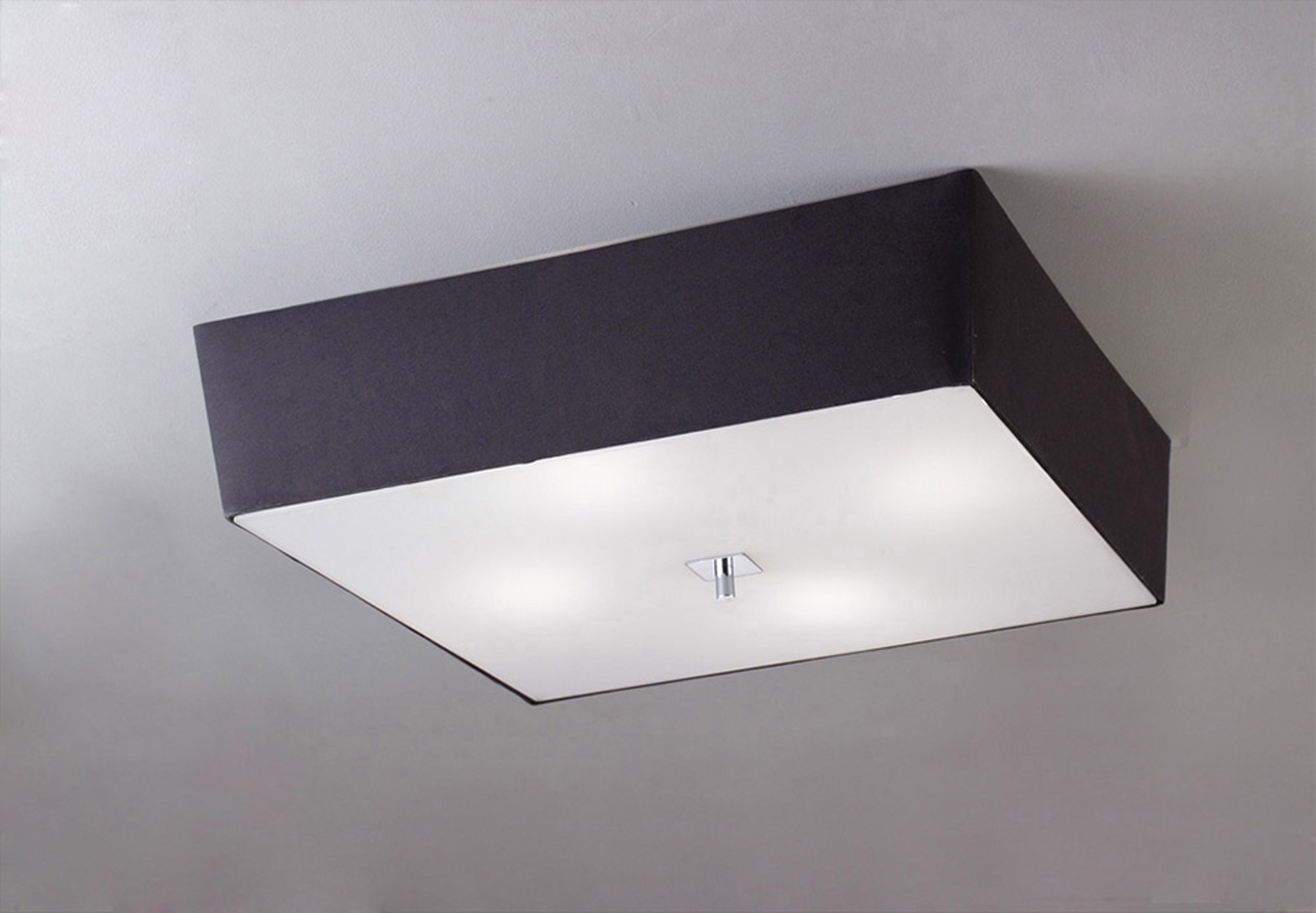 Akira Polished Chrome-Black Ceiling Lights Mantra Flush Fittings